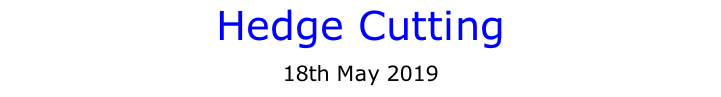 Hedge Cutting 18th May 2019